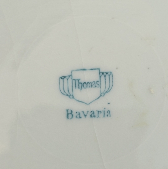 Thomas Bavaria Collectors Porcelain Plate Pink Flowers gold rim plate size 7.5" - Picture 7 of 10